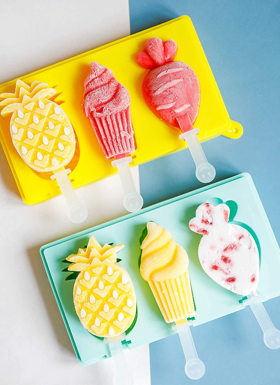 Popsicle Molds Silicone Molds for Lollipops and Ice Cubes In Bar Shape