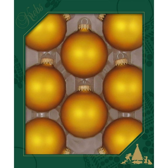 Christmas By Krebs 2 5/8" (67mm) Seamless Glass Ornament [8 Pieces], Decorated Designer Heirloom
