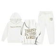 thumbnail image 2 of Girls Boys Sweatsuit Christian Hoodie and Jogging Sweatpants 2 Piece Matching Sweatsuit Kids Activewear Sets, 2 of 7