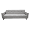 thumbnail image 1 of Sofá Cama Reclinable Paris Lino Plata, Brazos separados, Futon 3 Posiciones EL BAZAR STORE Moderno abotonado, 1 of 8