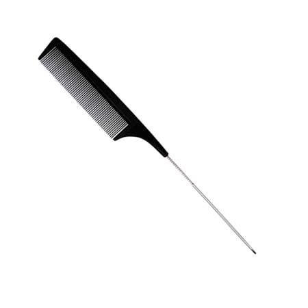 Salon Chic 9.5' Pin Tail Carbon Comb - Fine Teeth