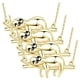 thumbnail image 2 of Collares de Perezosos High Monaco SlothyGold 4 Pzas Collar Oso Perezoso/Rama Dorado Metal Gris, 2 of 5