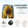 thumbnail image 3 of Daiia Sky Golden Sunflower Field Mens Swim Trunks Swim Shorts Quick Dry Swim Shorts with Mesh Lining Pockets-3X-Large, 3 of 9