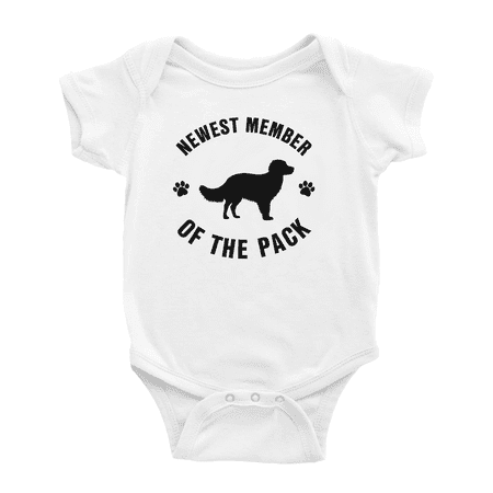 

Newest Member of The Pack Kooikerhondje Dog Cute Baby Bodysuit Boy Girl