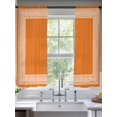 thumbnail image 3 of Burnt Orange Geometric Semi Sheer Curtains 63 Inch Length 2 Panels Set, Country Greece Key Art Sheer Kitchen Curtain Privacy Voile Window Curtain for Living Room Bedroom Rod Pocket Drapes, 3 of 7