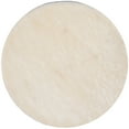 thumbnail image 3 of SAFAVIEH Paris Darwin Plush Polyester Shag Area Rug, Ivory, 7' x 7' Round, 3 of 7