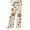 Beige, variant on dGslk Women’s Wide Leg Lounge Pants with Colorful Bat Print, High Waist Drawstring Pajama Bottoms, Soft Comfy Casual Trousers Beige L