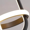 thumbnail image 3 of Hanging Pendant Light Indoor Lighting for Dining Light Rings Modern Room Decor Black, 3 of 9