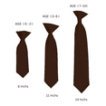 thumbnail image 5 of Solid Brown Boy's 8" Clip On Tie Age 0 to 2 years Old, 5 of 5