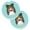 Multicolor, variant on Checkerboard Lime Green Sheltie Set of 2 Cup Holder Car Coaster