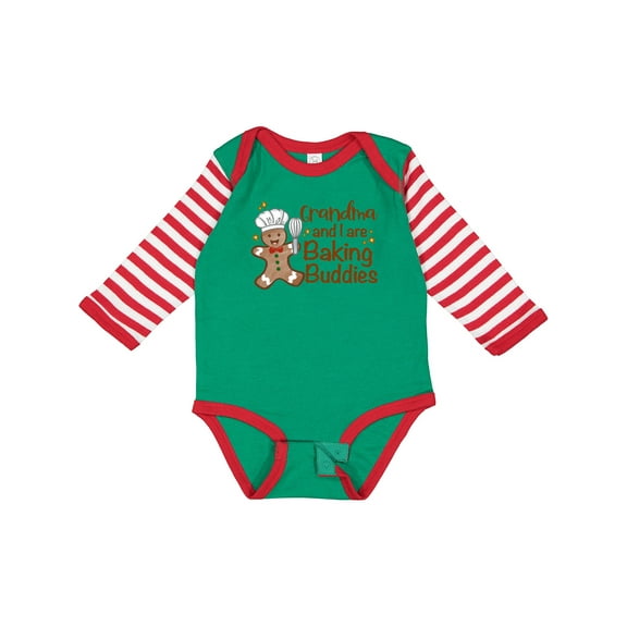 Inktastic Grandma and I Are Baking Buddies Boys or Girls Long Sleeve Baby Bodysuit
