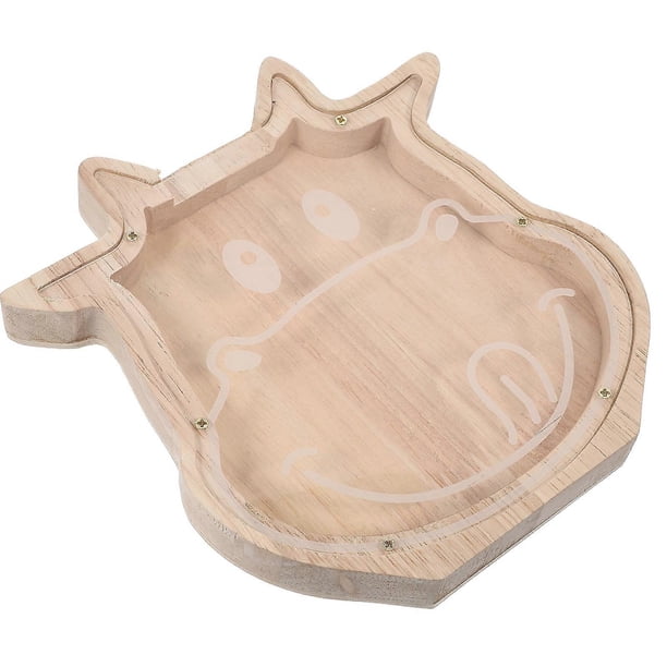 Animal Shape Money Box Made Of Wood Useful For Children And Adults In Beige Color Perfect For Graduation Season And Thanksgiving 1 Pcs