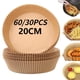 thumbnail image 1 of Papier spécial pour friteuse à air, résistant à l'huile, papier absorbant l'huile, plaque domestique, barbecue, four, cuisine, casserole, tampon airfryer, 60 pièces60PCS-20CM He Qiyong unisex, 1 of 1