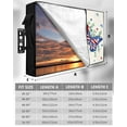 thumbnail image 2 of Blue Red Butterfly Outdoor TV Cover 40 to 43 Inch Weatherproof, Stars Independence Day Rustic 600D Oxford TV Covers with Waterproof Zipper, Outside Flat TV Screen Protector 40"Wx25"Hx4.5"D, 2 of 7