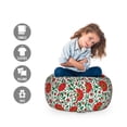 thumbnail image 2 of Garden Art Storage Toy Bag Chair, Floral Pattern with Colorful Fantasy Plants Buds and Blossoms Summer Nature Art, Stuffed Animal Organizer Washable Bag, Small Size, Multicolor, by Ambesonne, 2 of 3