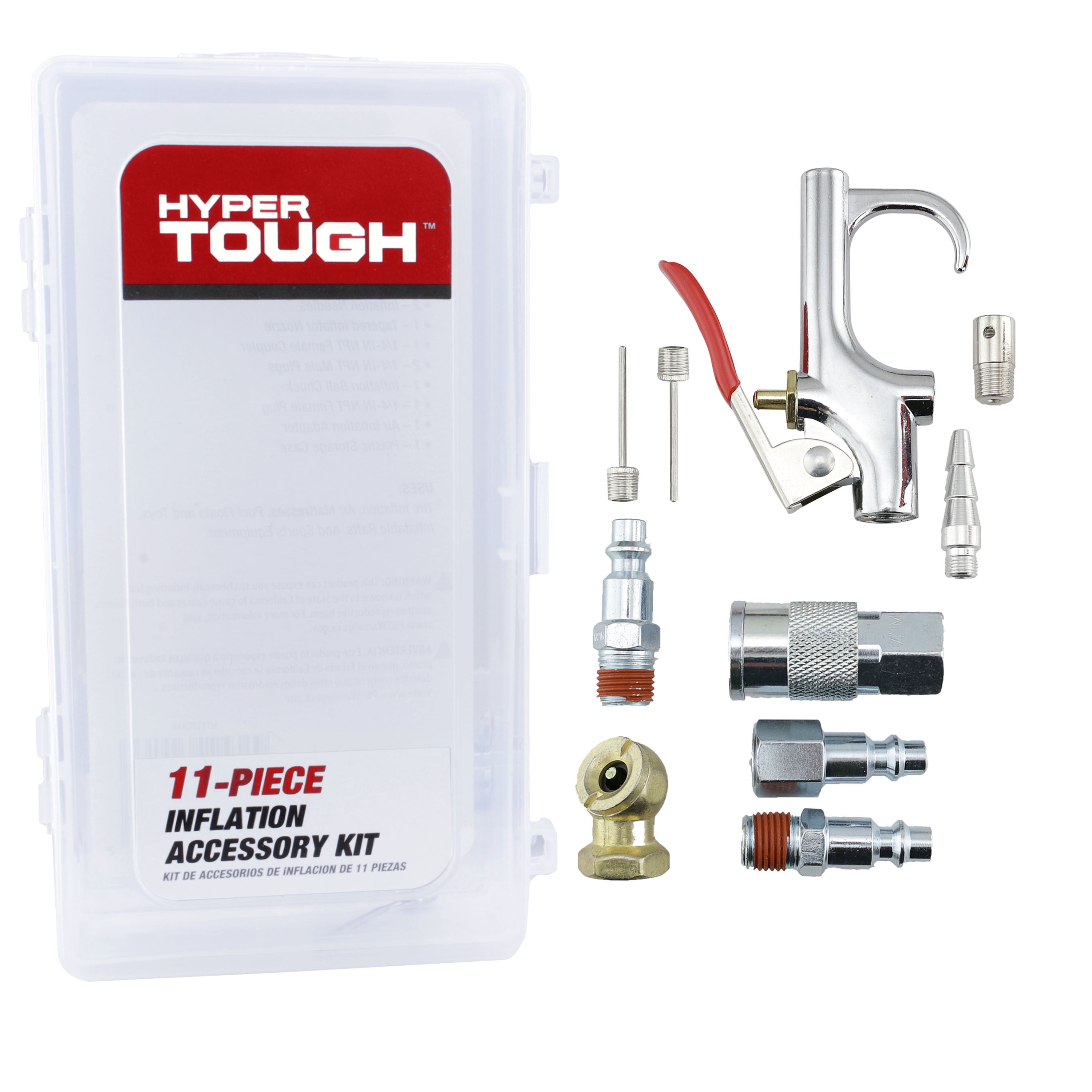 Hyper Tough 11Piece Inflation Accessory Kit for Air Tools Walmart