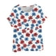 thumbnail image 4 of Vestidos Casuales Para Mujer, Blusas De Mujer De Moda Blusa informal de lino con botones y manga corta estampada para mujer, 4 of 4