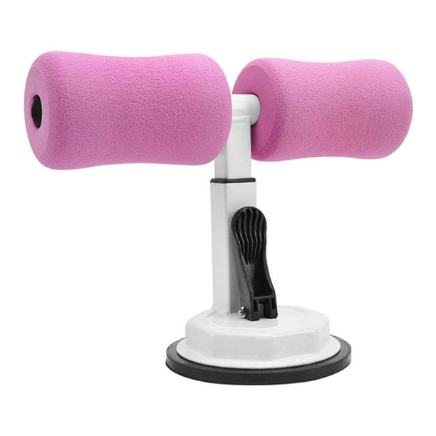 Máquina de fitness con ventosa ajustable para abdominales y barra para abdominales Rosa Rosa