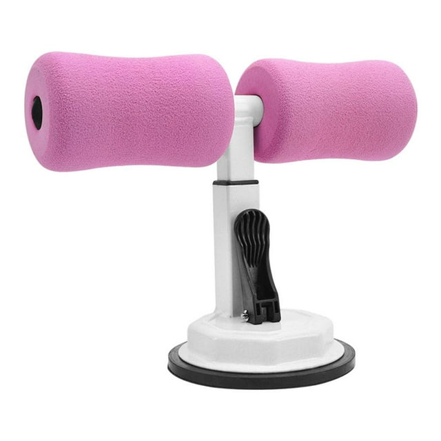 jinwen Sit Up Exercise Equipment for Floor/Adjustable Sit Up Assistant Device Abdominal Rose Pink
