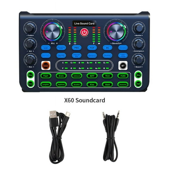Live Sound Board for Phone PC Computer DJ-Music Studio Audio Mixer for K-Songs