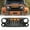 Glossy Black, variant on American Modified Goliath Grille for 07-18 Jeep Wrangler JK with Lights