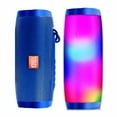 thumbnail image 2 of 1OW Portable Bluetooth Speaker Bluetooth Column Wireless Bluetooth Speaker Powerful High BoomBox Outdoor Bass HIFI TF FM Radio with LED Light(Blue), 2 of 7