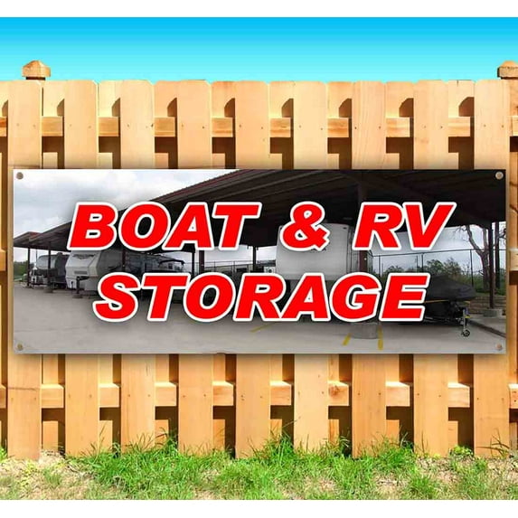 Rv And Boat Storage 13 oz Vinyl Banner With Metal Grommets