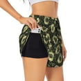 thumbnail image 2 of Bixox Women's Sunflowers pattern 2 in 1 Running Shorts - Lightweight Athletic Workout Gym Yoga Shorts Liner with Pockets - XX-Large, 2 of 7