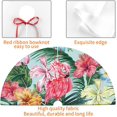 thumbnail image 5 of Tropical Flamingo Flower Palm Tree Leaf Botanical 36 Inch Christmas Tree Skirt Carpet Mat Funny Party Decor Supplies for Xmas Halloween Decorations Occasion Ornament, 5 of 6