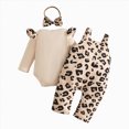 thumbnail image 4 of masbird Newborn Baby Girl Clothes, Infant Girl Outfits Long Sleeve Ruffle Romper + Floral Pants + Headband Set,Beige,9-12 M, 4 of 9
