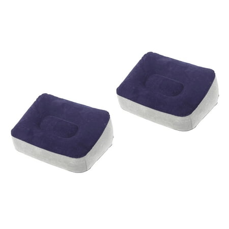 2 Pieces Footrest Pillow Cushion Inflatable Portable Design for Office Home Travel Leg Support