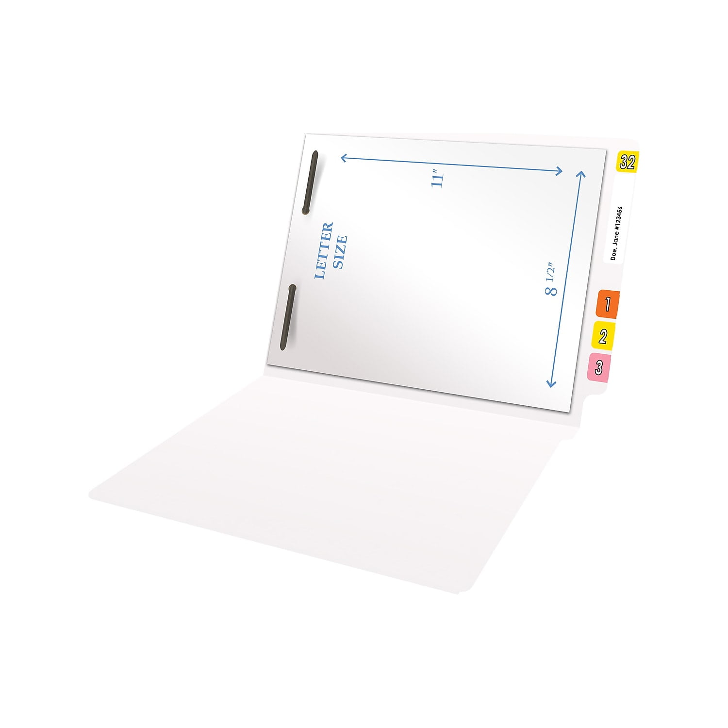 Medical Arts Press Heavy Duty End Tab File Folder Straight-Cut Letter Size White 40/Box