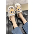 thumbnail image 4 of PacificPlex Women's Fuzzy Smiley Face Slippers, Cozy Slip-on, Yellowish, 7-7.5, 4 of 7