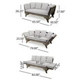 thumbnail image 6 of GDF Studio Othello Outdoor Grey Finished Acacia Wood Daybed with Water Resistant Cushions, 6 of 13
