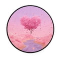 thumbnail image 2 of 36.2 Inch Round Floor Mat Pink Heart-shaped Tree Carpet Decor Rug for Living Room Bedroom, 2 of 6