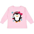 thumbnail image 3 of Inktastic Penguin Girl Snowflakes Girls Long Sleeve Toddler T-Shirt, 3 of 5