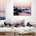 thumbnail image 3 of Designart Rocky Coast with Foam Waves - Seashore Throw Pillow - 18x18, 3 of 4