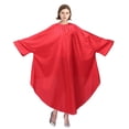 thumbnail image 1 of TOPTIE Cape de Barbier Robe de Salon Combinaison avec Manches pour Coiffure Unisexe Légère-Rouge, 1 of 7