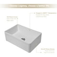 thumbnail image 5 of Logmey 33"x20" Apron Front Kitchen Sink Single Bowl White Ceramic Sink with Strainer, 5 of 8