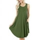 thumbnail image 2 of ALSLIAO Moda Mujer Casual Suelto Corto Verano Mini Vestido Sin Mangas Playa Vestido De Verano Verde S, 2 of 8
