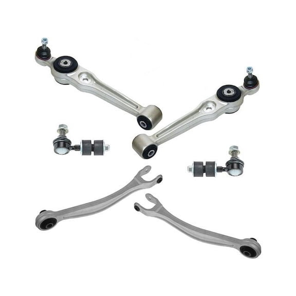 Front Control Arm Ball Joint Sway Bar Link Kit 6 Piece - Compatible with 1999 - 2003 Saab 9-3 Convertible 2000 2001 2002