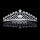 thumbnail image 4 of Bride Bridesmaids Heart Shape Rhinestone w/ Comb Pin for Wedding Party Zulema Tiara, 4 of 6
