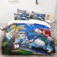 thumbnail image 4 of Juego de edredón con estampado digital 3D de Sonic Boy, 3 piezas, suave, 100 % poliéster, tamaño king, para adolescentes, regalo, 4 of 5