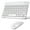 White, variant on Rechargeable Portable Wireless Keyboard Ultra-Slim Bluetooth Keyboard For Android Windows iOS PC Laptop