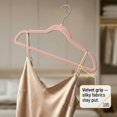 thumbnail image 4 of Hanger Central 25 Pack Space Saving Pink Velvet Non-Slip Hangers with Swivel Hook, 4 of 7