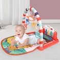 thumbnail image 3 of Muyoka Baby Activity Gym Play Mat Piano Gym Mat Funciona con pilas Musical Play Mat Ejercicio Coordinación mano-ojo Padres e hijos para 0-36 Meses Bebé,Red Muyoka Hogar, 3 of 7