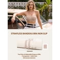 thumbnail image 6 of MINTREUS Womens Strapless Bras Jelly Push Up Bandeau Bra Non Slip Wireless Supportive Padded Bras Seamless Comfortable Tube Bra, 6 of 9
