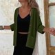 thumbnail image 2 of Camisetas para mujer,Cárdigan de manga larga para mujer, blusa con cuello abotonado y bolsillos, poliéster suave, ropa informal para el hogar, sopatenor, 2 of 9