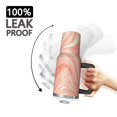thumbnail image 3 of 40oz Tumbler with Handle and Straw, Vacuum Insulated Stainless Steel Travel Mug, Fits Car Cup Holder, Liquid & Marble Print, 3 of 6