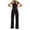 Black jumpsuits for women, variant on Wycnly Womens Jumpsuits Plus Size Empire Waist Business Long Jumpsuits Overalls Trendy Solid V-Neck Sleeveless Maxi Summer Rompers Black l